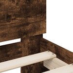 vidaXL Cadre de lit sans matelas chêne fumé 120x190 cm