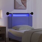 vidaXL Tête de lit suspendue Avec lumière LED Bleu denim Tissu