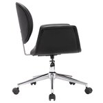 vidaXL Chaise pivotante de salle à manger Noir Similicuir