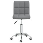 Chaise fauteuil siège pivotante de bureau informatique étude clair tissu gris 02_0024109