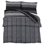 vidaXL Ensemble de housse de couette gris foncé 260x220 cm Coton