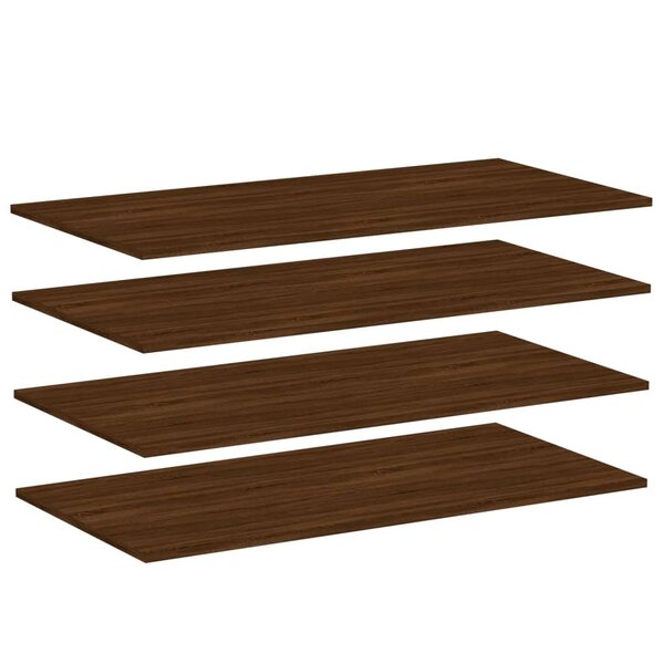 vidaXL Étagères murales 4Pièces chêne marron 100x50x1 5cm bois ingénierie