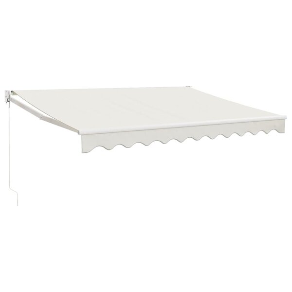 vidaXL Auvent rétractable crème 3 5x2 5 m tissu et aluminium
