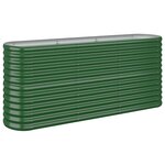 vidaXL Lit surélevé de jardin Acier galvanisé 152x40x68 cm Vert