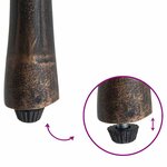 vidaXL Chaise de jardin 2 Pièces Bronze 39 x 40 x 87cm Aluminium