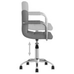 vidaXL Chaise pivotante de salle à manger Gris clair Tissu