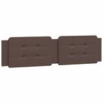 vidaXL Coussin de tête de lit Zadar marron 200 cm similicuir