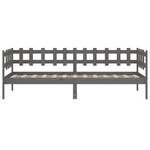vidaXL Lit de jour sans matelas gris 80x200 cm bois de pin massif