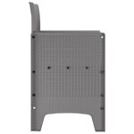 vidaXL Chaises de Jardin 2 Pièces Gris clair 53 x 49 x 85 cm Plastique