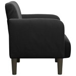 vidaXL Fauteuil avec accoudoirs noir 54 cm velours