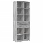 vidaXL Armoire de rangement sonoma gris 70x42 5x225 cm