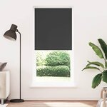 vidaXL Store enrouleur occultant 104 4 x 230 cm  largeur du tissu 100 cm  noir