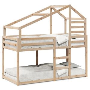 vidaXL Lit superposé sans matelas 80x200 cm bois de pin massif