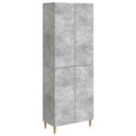 vidaXL Ensemble de Meubles 2 Pièces Gris béton Bois d'ingénierie