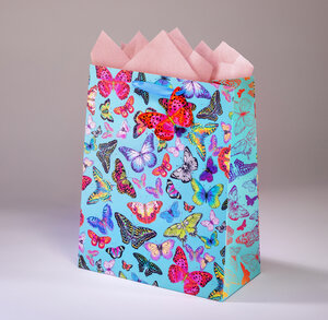 Sac cadeau wonderfly gml 26 x h 32,5 papilllon