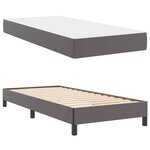 vidaXL Lit avec matelas Gris 90 x 190 cm Faux cuir