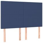 vidaXL Sommier à lattes de lit avec matelas Bleu 160x200 cm Tissu