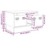 vidaXL Meuble TV rose 68x50x43 5 cm acier laminé à froid