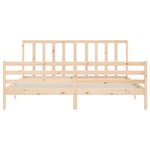 vidaXL Cadre de lit avec tête de lit 200x200 cm bois massif