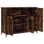 vidaXL Buffet chêne fumé 100x35x75 cm bois d'ingénierie