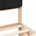 vidaXL Cadre de lit avec tête de lit rembourrée Noir 75 x 190 cm