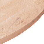 vidaXL Dessus de table rond Ø80x2 5 cm Bois de chêne massif non traité