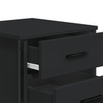 vidaXL Table de chevet noir 40x41x40 cm bois d’ingénierie