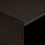 vidaXL Meuble TV Noir et or 80 x 33 x 46 cm bois de manguier massif