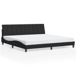 vidaXL Cadre de lit sans matelas Hanko noir 200x200 cm velours
