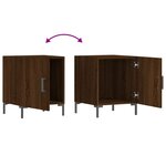 vidaXL Tables de chevet 2Pièces chêne marron 40x40x50cm bois d'ingénierie