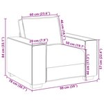 vidaXL Canapé Cappuccino 99 x 80 x 84 cm tissu