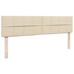 vidaXL Lit ottoman avec matelas et LED crème 180x200cm tissu