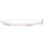 vidaXL Dessus de table 90x90x4 cm carré bois massif de hêtre