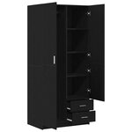 vidaXL Armoire Chêne noir 80 x 52 x 180 cm Bois d'ingénierie