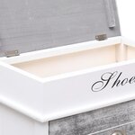 vidaXL Armoire à chaussures Gris 50 x 28 x 98 cm Bois de Paulownia