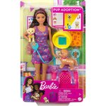 Mattel HKD86 - Barbie Set de jeu d'adoption de chiots avec poupée brunette