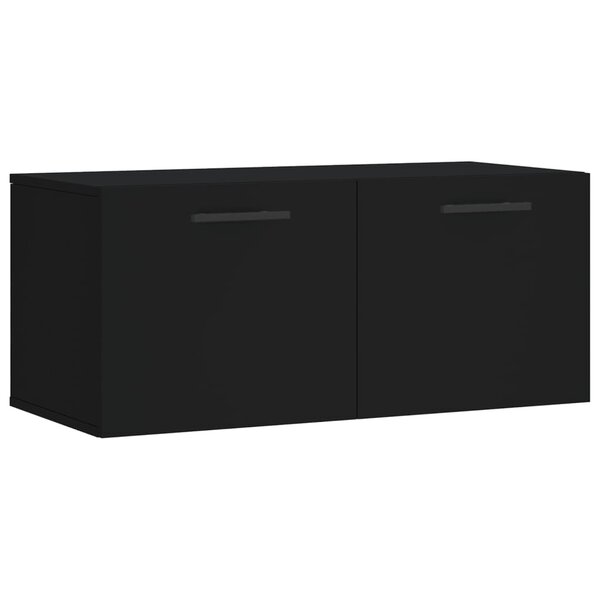 vidaXL Armoire murale noir 80x36 5x35 cm bois d'ingénierie
