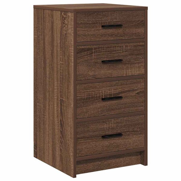 vidaXL Buffet en chêne brun 40x41x75 cm en bois d'ingénierie
