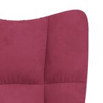 vidaXL Chaise de relaxation Rouge bordeaux Velours