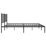 vidaXL Cadre de lit métal sans matelas avec tête de lit noir 120x190cm