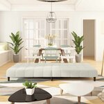 vidaXL Canapé-lit à 2 places crème velours