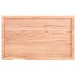 vidaXL Dessus de table marron clair bois chêne massif traité
