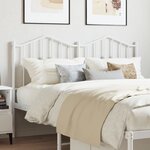 vidaXL Tête de lit métal blanc 140 cm