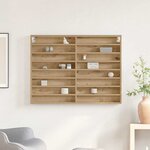 vidaXL Cabinet d'Affichage chêne artisanal 100 x 8.5 x 75 cm