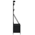 vidaXL Porte-vêtements et rangement des chaussures noir 100x41x184 cm