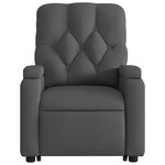 vidaXL Fauteuil inclinable électrique gris foncé tissu