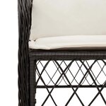 vidaXL Ensemble à manger de jardin 9Pièces coussins noir résine tressée