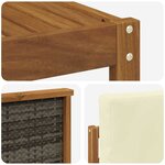 vidaXL Ensemble de canapés d'extérieur 7 pc Naturel et Crème