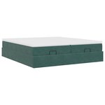 vidaXL Cadre de lit ottoman avec matelas vert foncé 200x200 cm velours