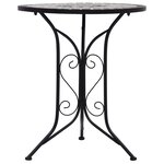 vidaXL Mobilier de bistro 3 Pièces mosaïque Carreaux céramiques Gris